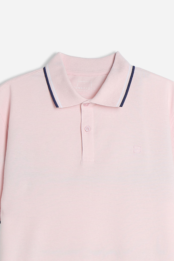 POLO IN PIQUET BASIC ROSA