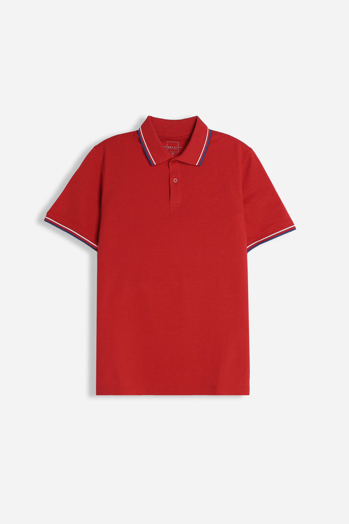 POLO IN PIQUET BASIC ROSSO