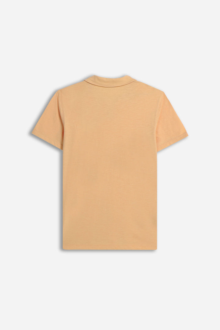 POLO SLUB CON COLLO DERBY ALBICOCCA