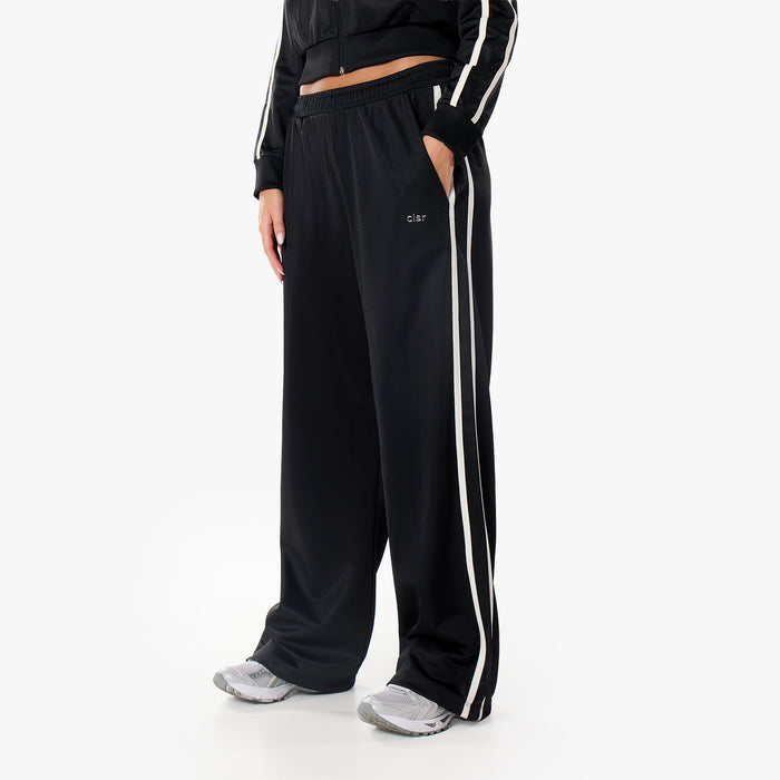 Poly Varsity Track Pant | Black