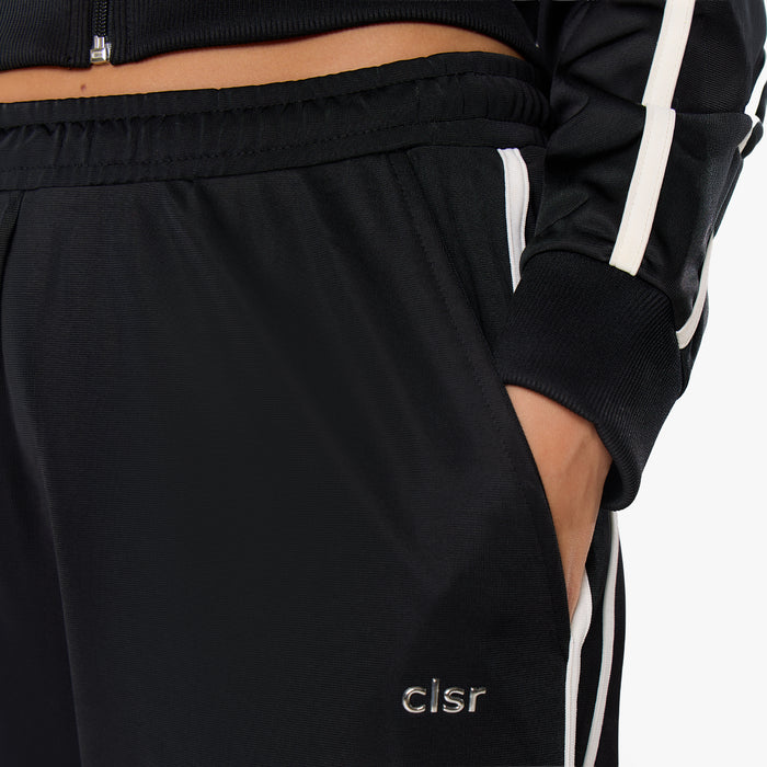 Poly Varsity Track Pant | Black