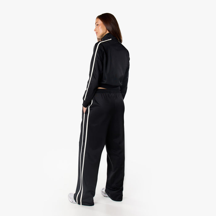 Poly Varsity Track Pant | Black