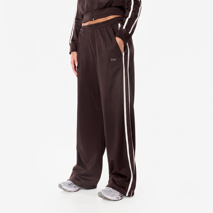 Poly Varsity Track Pant |  Espresso