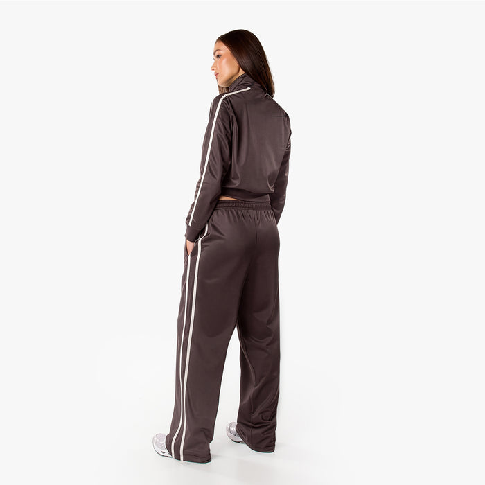 Poly Varsity Track Pant |  Espresso