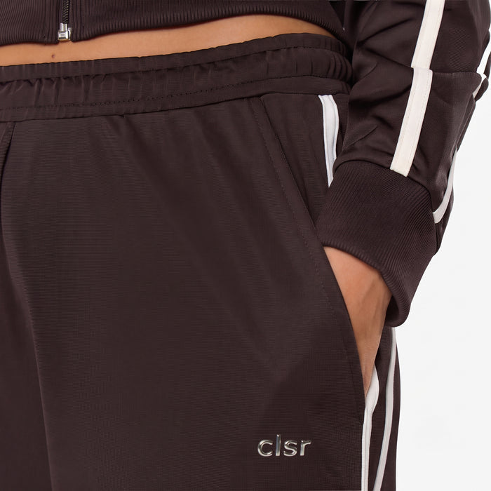 Poly Varsity Track Pant |  Espresso