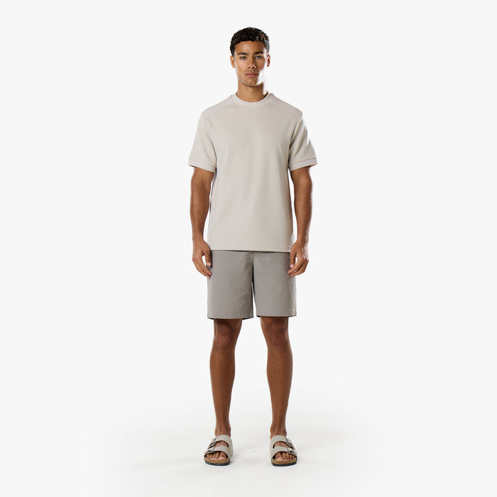 Premium Pleat T-Shirt | Stone