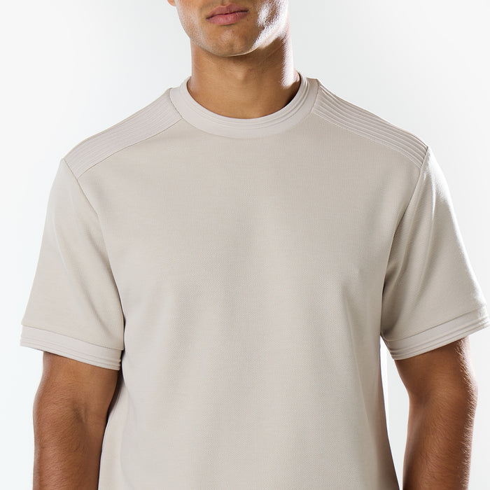 Premium Pleat T-Shirt | Stone