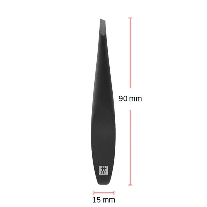 Premium Stainless Steel Slant Tweezers with Precision Tip for Eyebrow Grooming