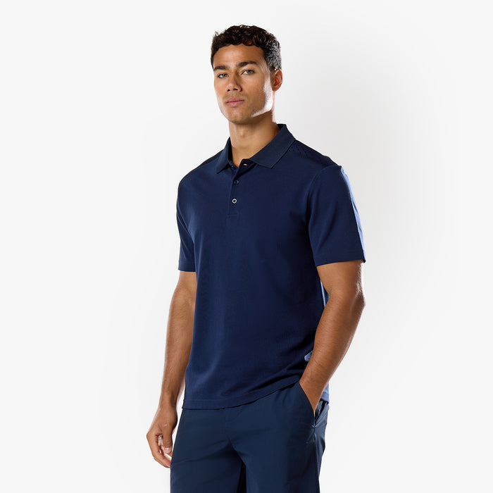 Premium Tonal Detail Polo | Navy