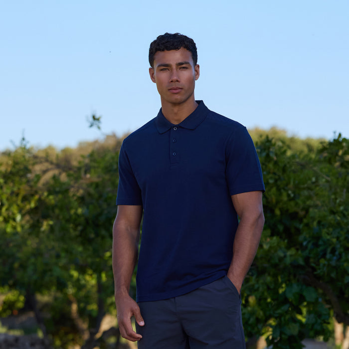 Premium Tonal Detail Polo | Navy