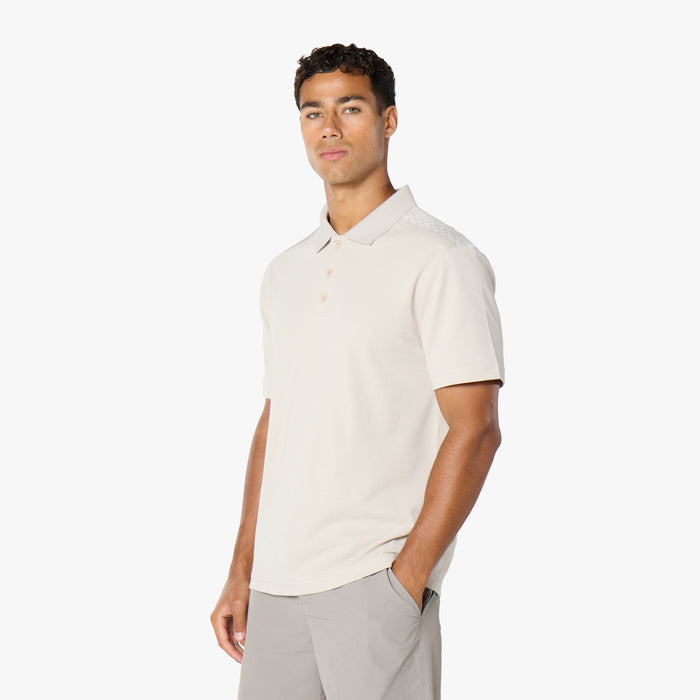 Premium Tonal Detail Polo | Stone