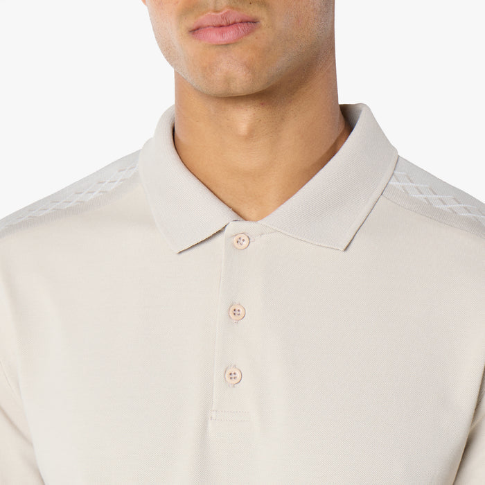 Premium Tonal Detail Polo | Stone