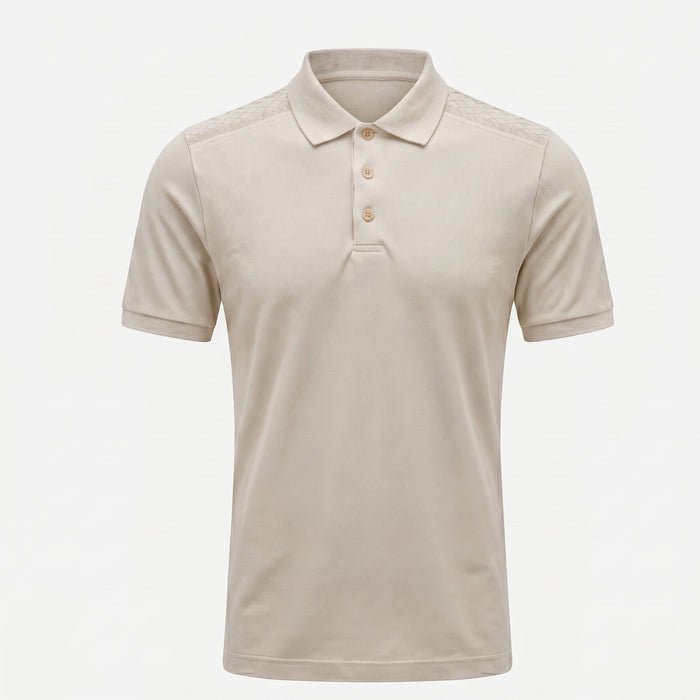 Premium Tonal Detail Polo | Stone