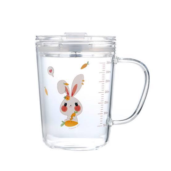 Printed Glass Mug With Straw | Kids Glass