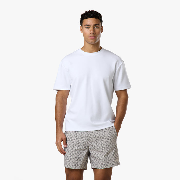 Printed Smart Buckle Swimshort | Stone