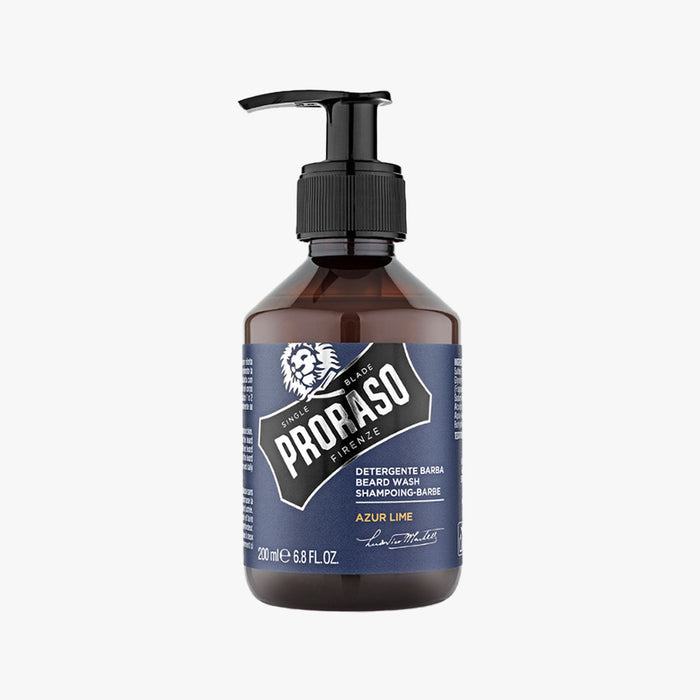 PRORASO BEARD WASH AZUR LIME 200ML (6.8floz)