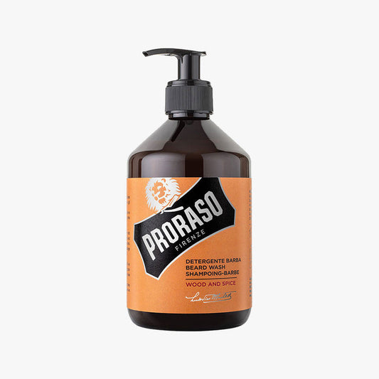 PRORASO BEARD WASH WOOD & SPICE 500ML (16.9floz)