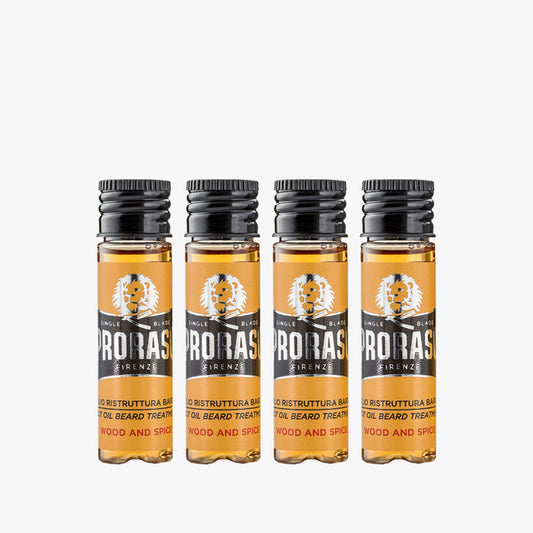 PRORASO HOT OIL BEARD TREATMENT WOOD & SPICE 4x17ML