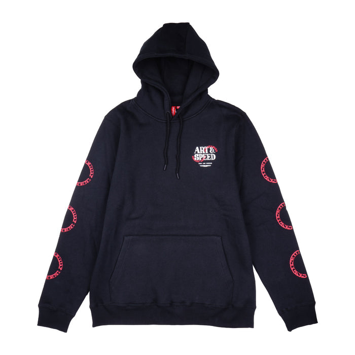Pullover Hoodie Pink Slips Black