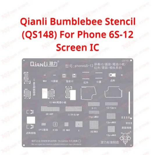 Qianli Bumblebee Stencil (QS148) For Phone 6S-12 Screen IC