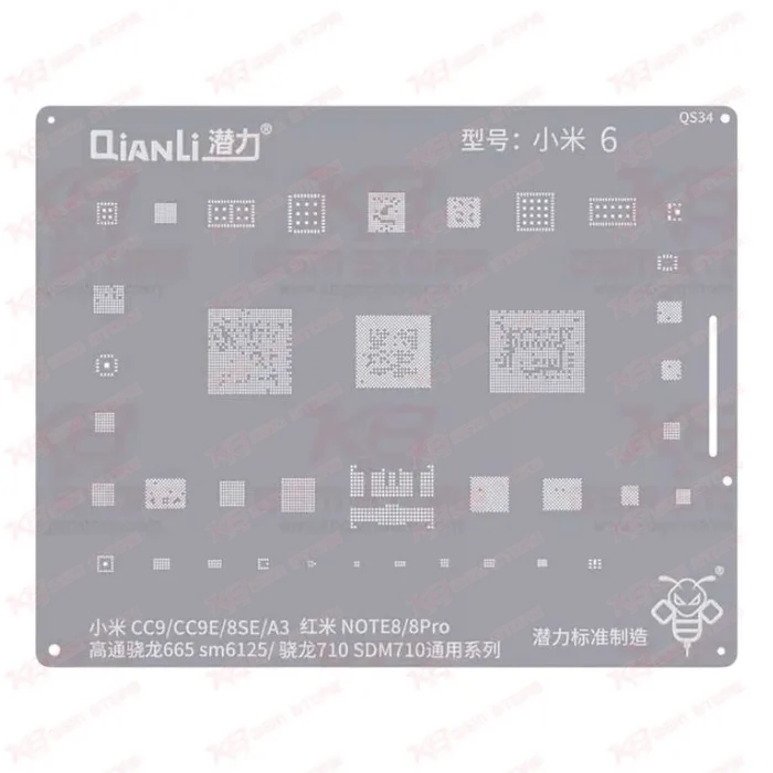 Qianli Bumblebee Stencil (QS34) For Xiaomi 6