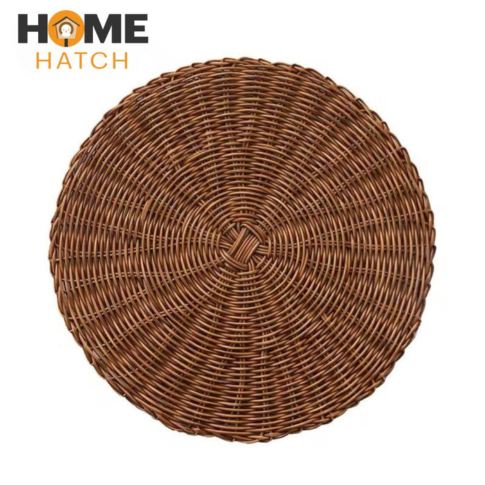 Handwoven Rattan Wicker Charger Plate – Rustic Table Mat & Placemat for Weddings and Dining in Pakistan