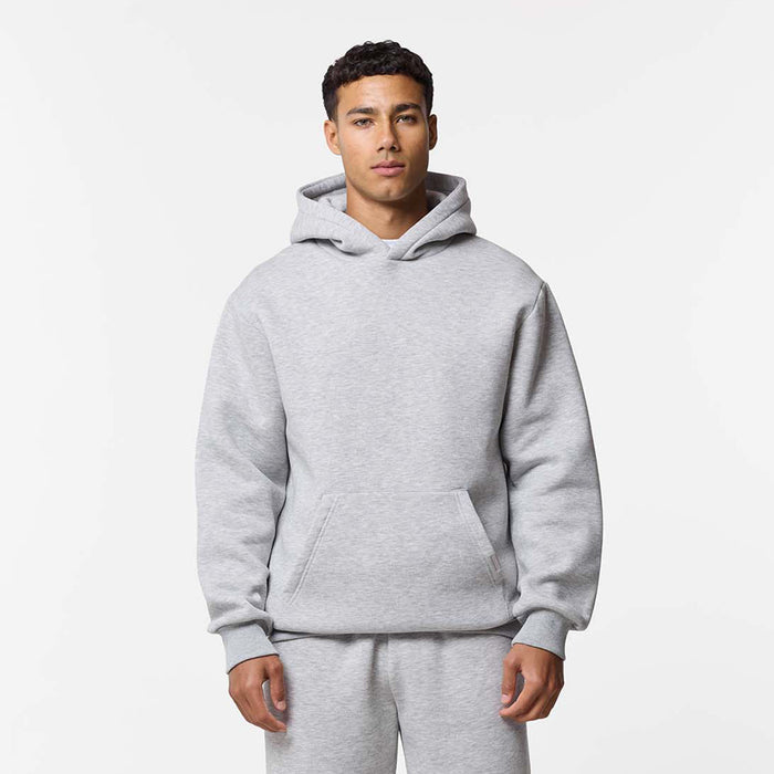 Relaxed fit hoodie in grey marl