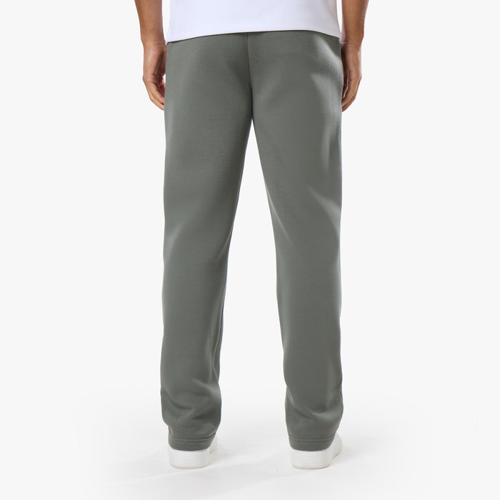 Mens relaxed fit khaki tracksuit bottoms - rear view