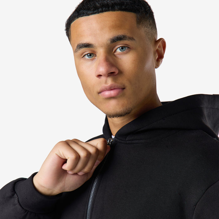 Relaxed Full Zip Hoodie |  Black