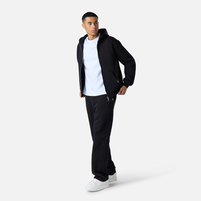 Relaxed Full Zip Hoodie |  Black