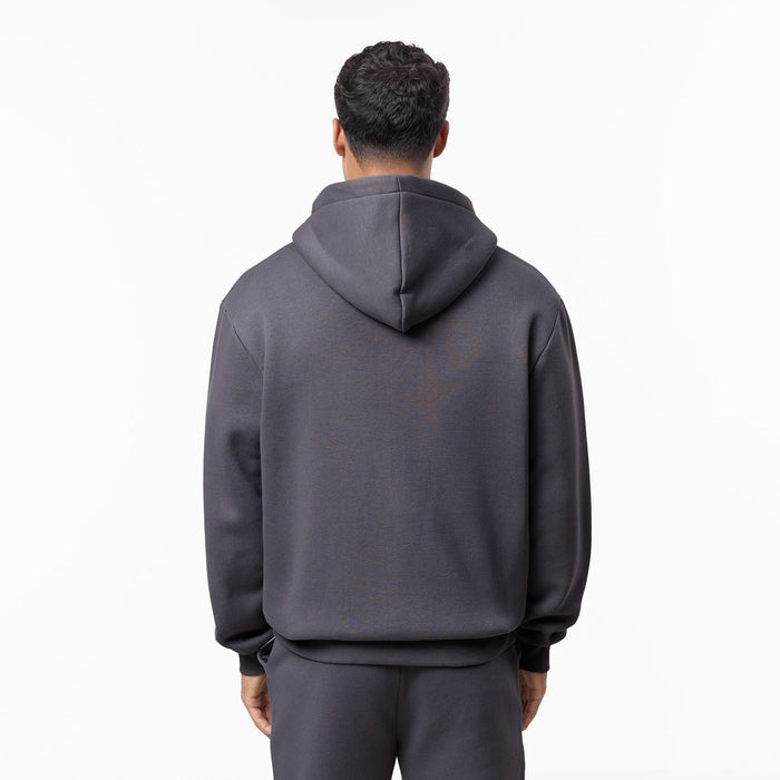 Relaxed Full Zip Hoodie | Dark Grey