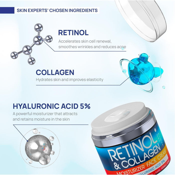 Retinol Cream for Face Collagen and Retinol Moisturizer with Hyaluronic Acid - view 7