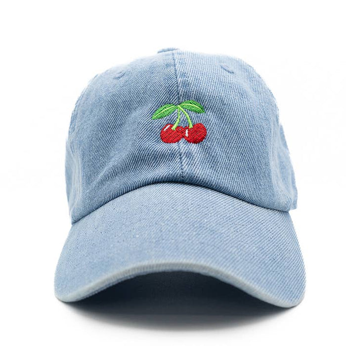 Rey to Z Cherries Hat in Denim