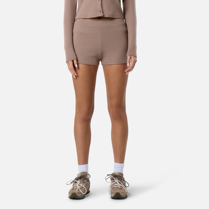 Ribbed Short | Mocha