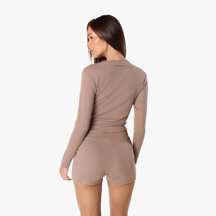 Ribbed Short | Mocha