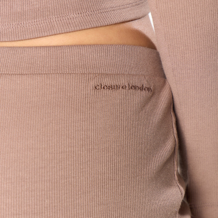 Ribbed Short | Mocha