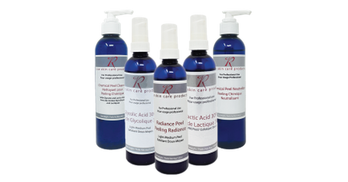Rose Skin Care Chemical Peel Kit: Glycolic, Lactic, and Radiance Peels