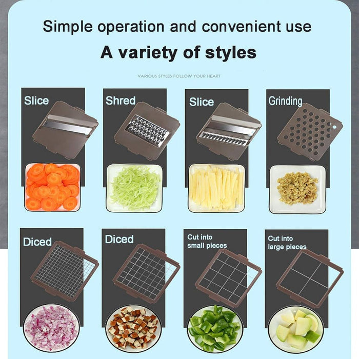 Safe Manual Vegetable Cutter | Onion Slicer, Kitchen Slicer, Potato Slicer | Fruit and Vegetable Slicer