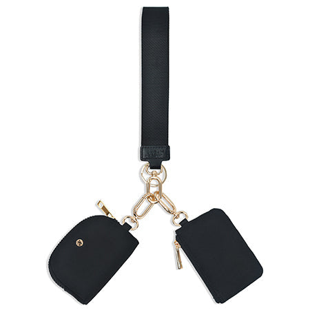 !SALE! Black/Gold NGIL Dual Pouch Wallet Wristlets