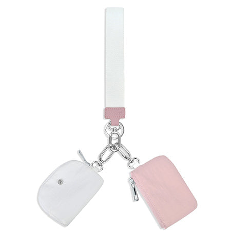 !SALE! Pink/White NGIL Dual Pouch Wallet Wristlets