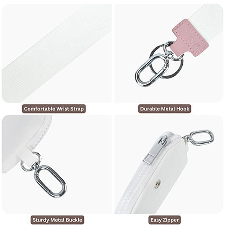 !SALE! Pink/White NGIL Dual Pouch Wallet Wristlets