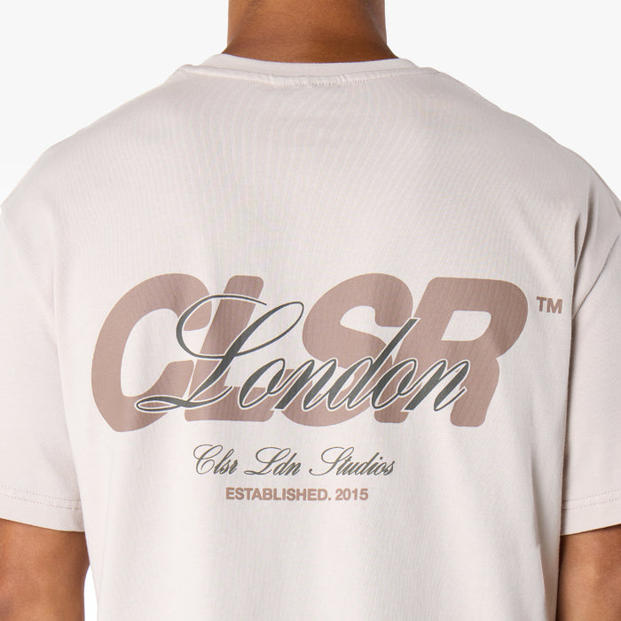 Script Overlay T-Shirt |  Stone