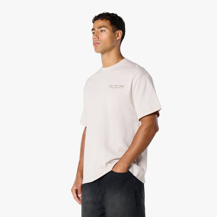 Script Overlay T-Shirt |  Stone