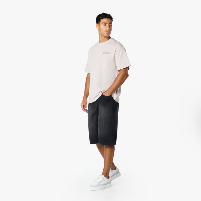 Script Overlay T-Shirt |  Stone