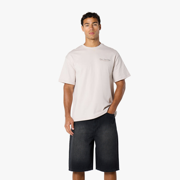 Script Overlay T-Shirt |  Stone