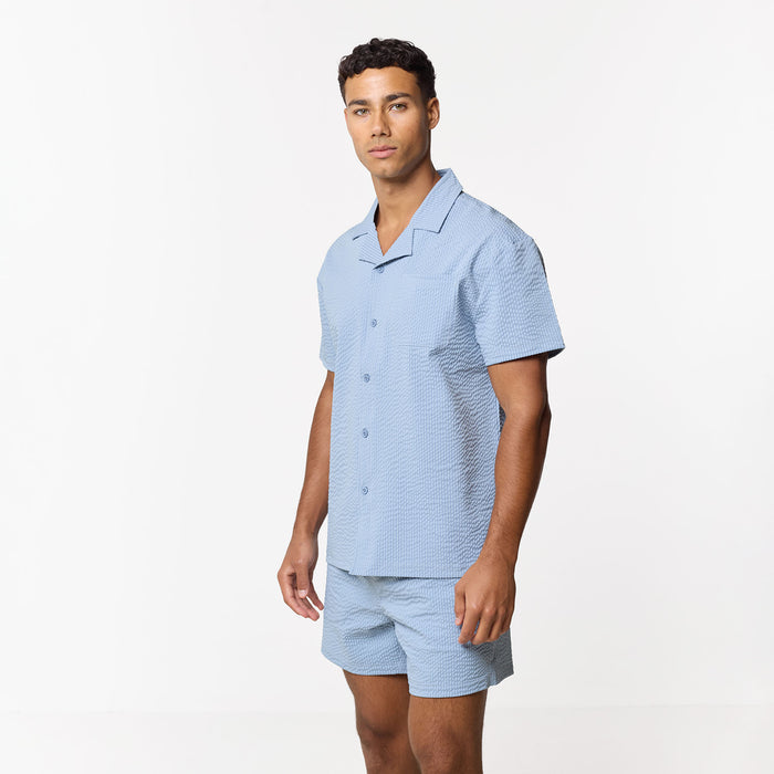 Seersucker Twinset | Light Blue