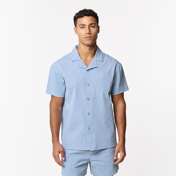 Seersucker Twinset | Light Blue