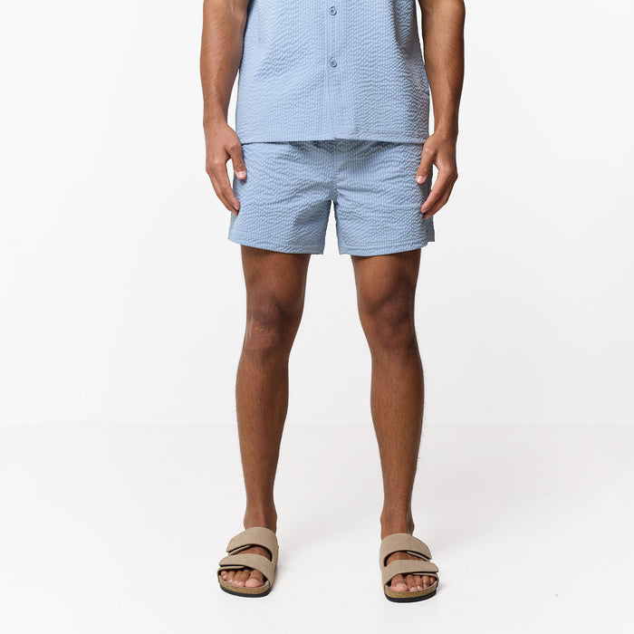Seersucker Twinset | Light Blue