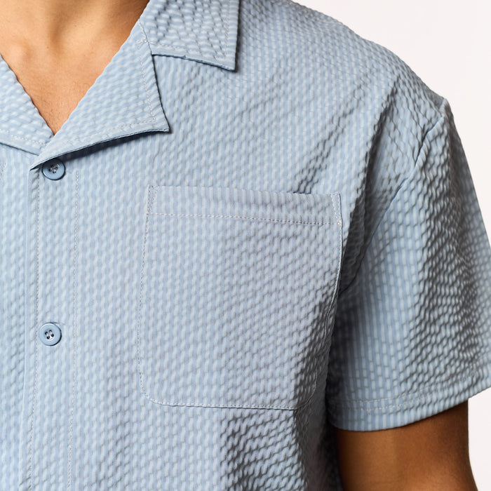 Seersucker Twinset | Light Blue