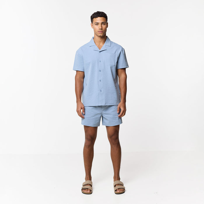 Seersucker Twinset | Light Blue